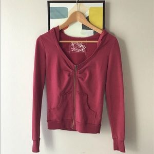 Scrapbook Red Zip up Hoodie